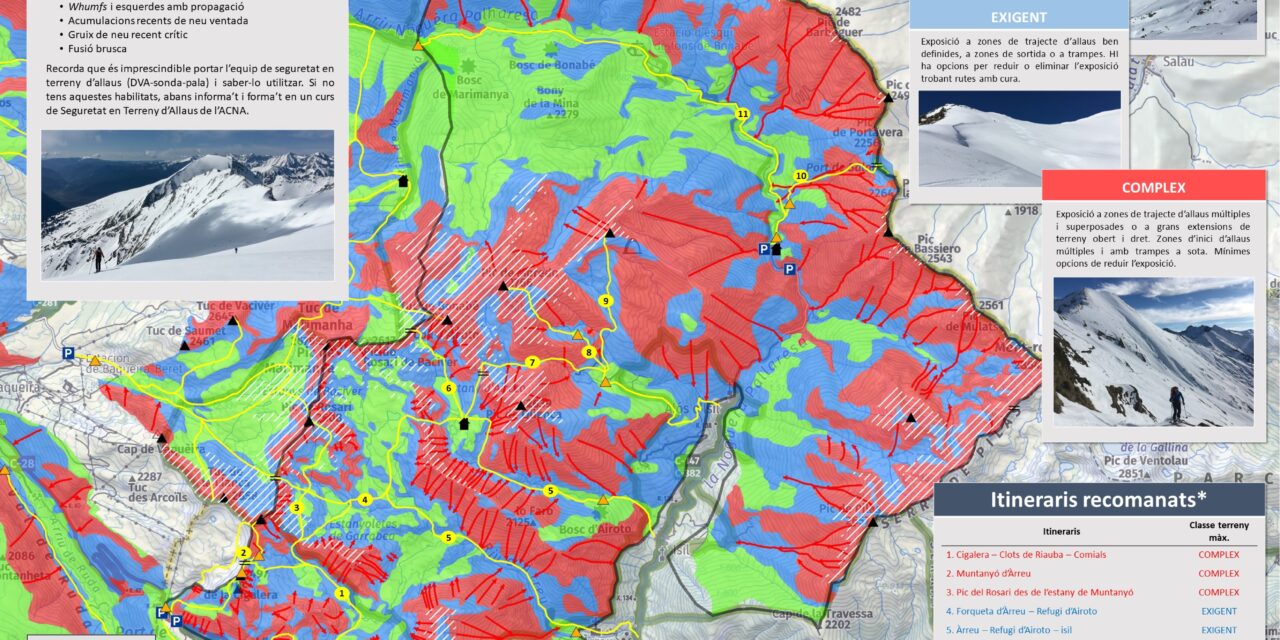 El Parc Natural de l’Alt Pirineu impulsa conjuntament amb la consultoria GeoNeu Risk la creació d’un mapa d’exposició a les allaus