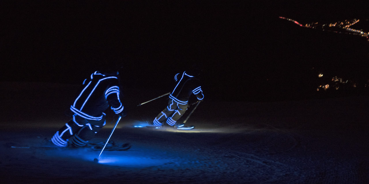 Audi uneix la tecnologia d’il·luminació LED i l’esquí a l’e-tron Ski Night