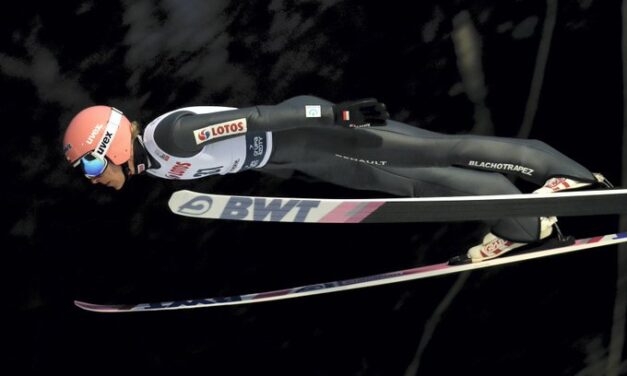 El vol guanyador de Dawid Kubacki al 4 Trampolins de Garmisch