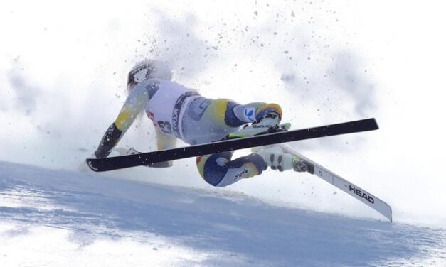 Greu caiguda de Kajsa Vickhoff Lie al SG de Val di Fassa