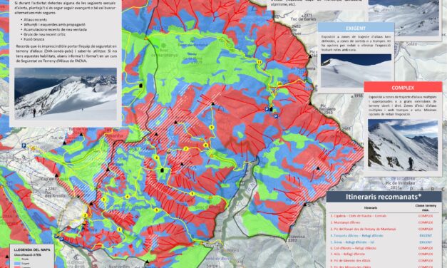 El Parc Natural de l’Alt Pirineu impulsa conjuntament amb la consultoria GeoNeu Risk la creació d’un mapa d’exposició a les allaus