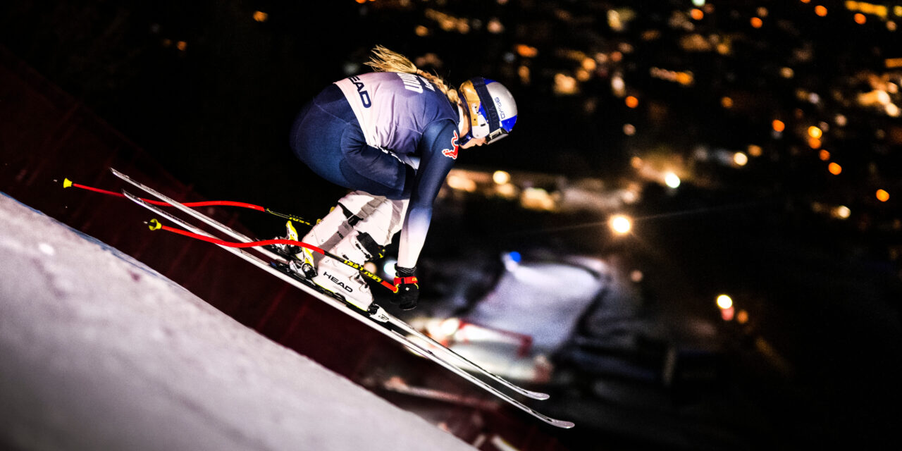 La reina de la velocitat Lindsey Vonn, primera dona a esquiar el mític estadi Streif, a Kitzbühel