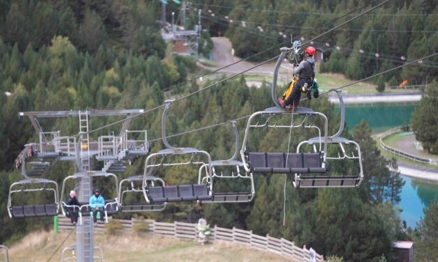 Simulacre d’evacuació al telecadira Junior del sector Canillo de Grandvalira