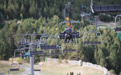Fotos simulacre d’evacuació al telecadira Junior del sector Canillo de Grandvalira