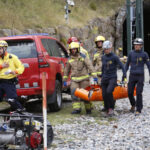 Així ha estat el simulacre d’accident al Cremallera de Núria